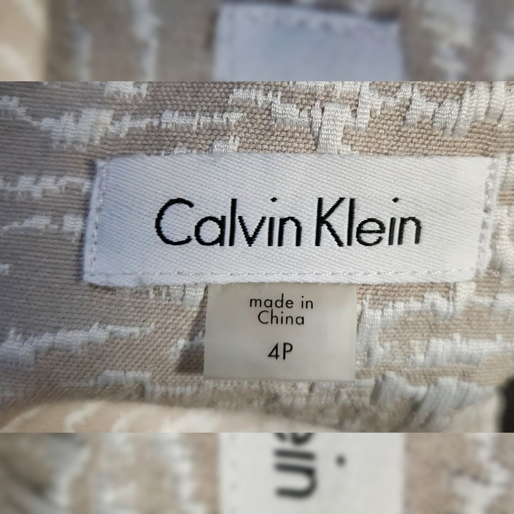 Calvin Klein Tan Sheath Dress Sz 4P - Picture 8 of 9